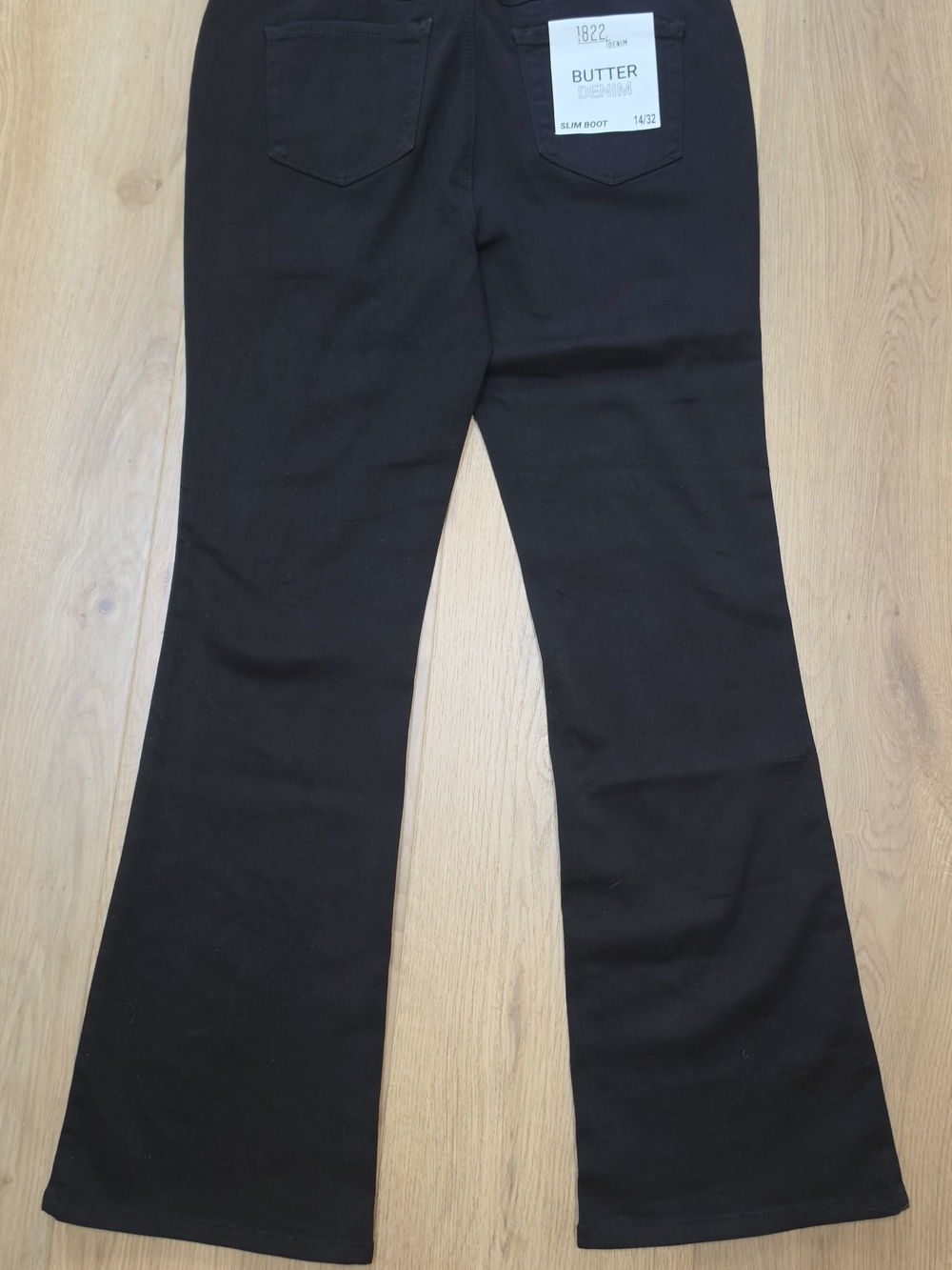 1822 Butter Denim Black Slim Boot Jeans Size 14/32 NWT Stretch - Picture 3 of 9